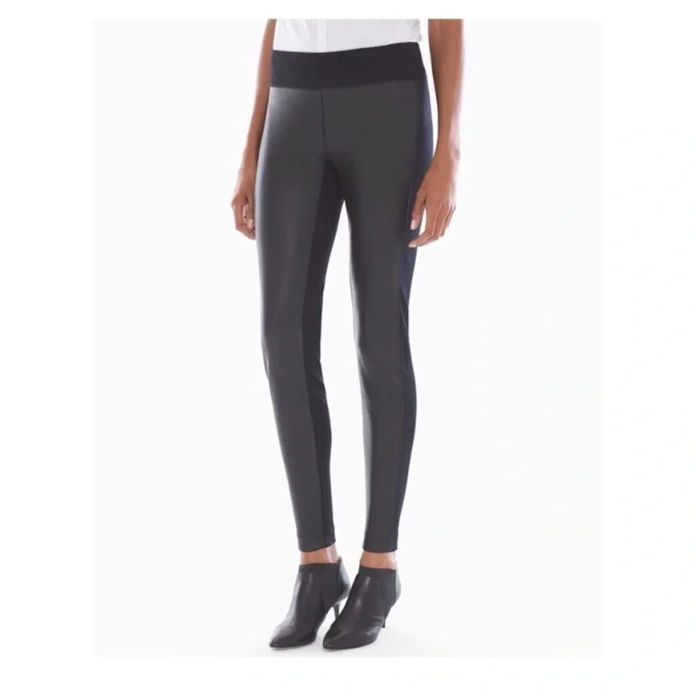 Soma Faux Leather Front Smoothing Ponte Pants New